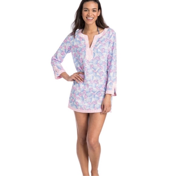 Vineyard Vines Pineapple Print Swim Coverup Size Small Bin 308 - Picture 1 of 14